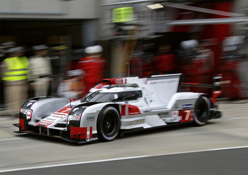 Audi R18 e-tron quattro #7 (Audi Sport Team Joest), Marcel Fässler, André Lotterer, Benoît Tréluyer
(Foto: Audi Motorsport)